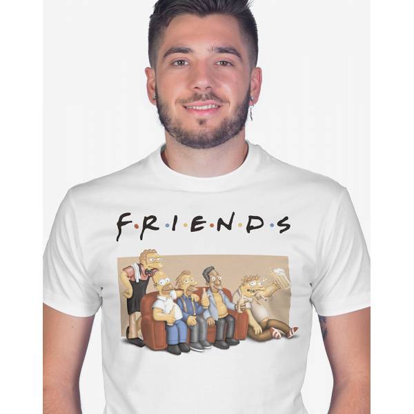 Puñalada Orientar Bailarín Camiseta Friends - Los Simpsons
